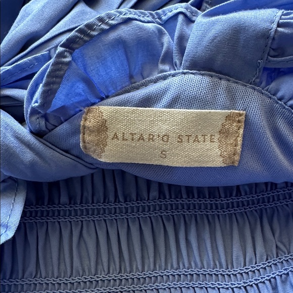 Altar'd State Sky Blue Ruffled Blouse - Picture 3 of 3